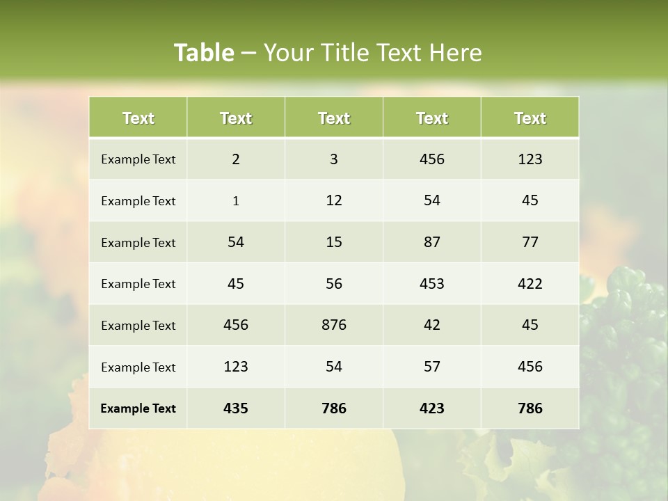 Food Lettuce Green PowerPoint Template