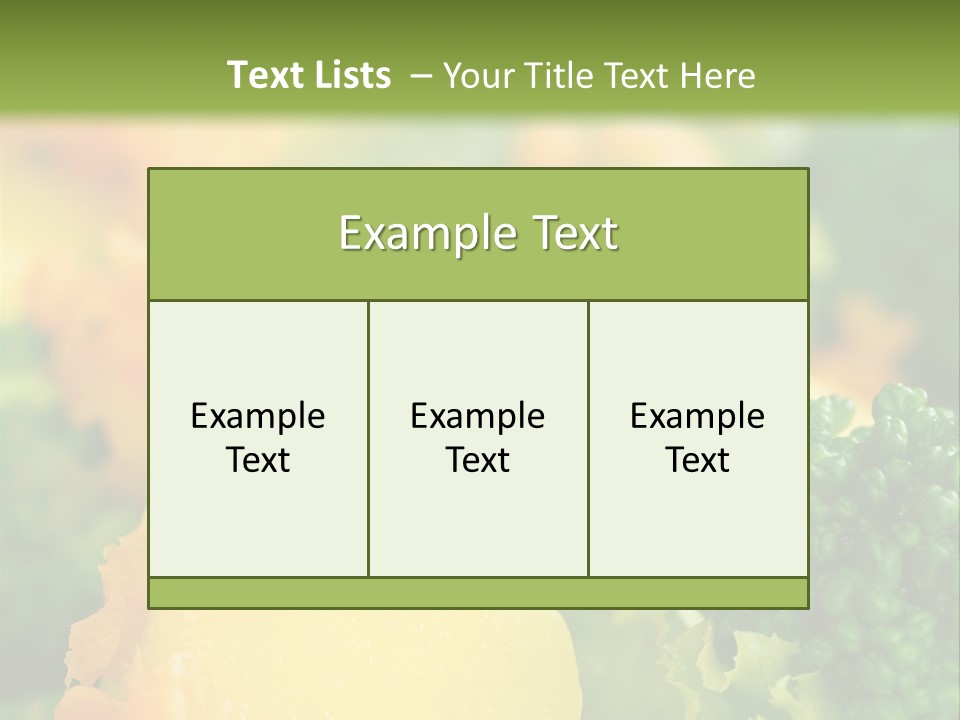 Food Lettuce Green PowerPoint Template