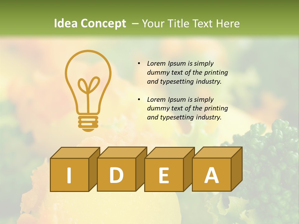 Food Lettuce Green PowerPoint Template