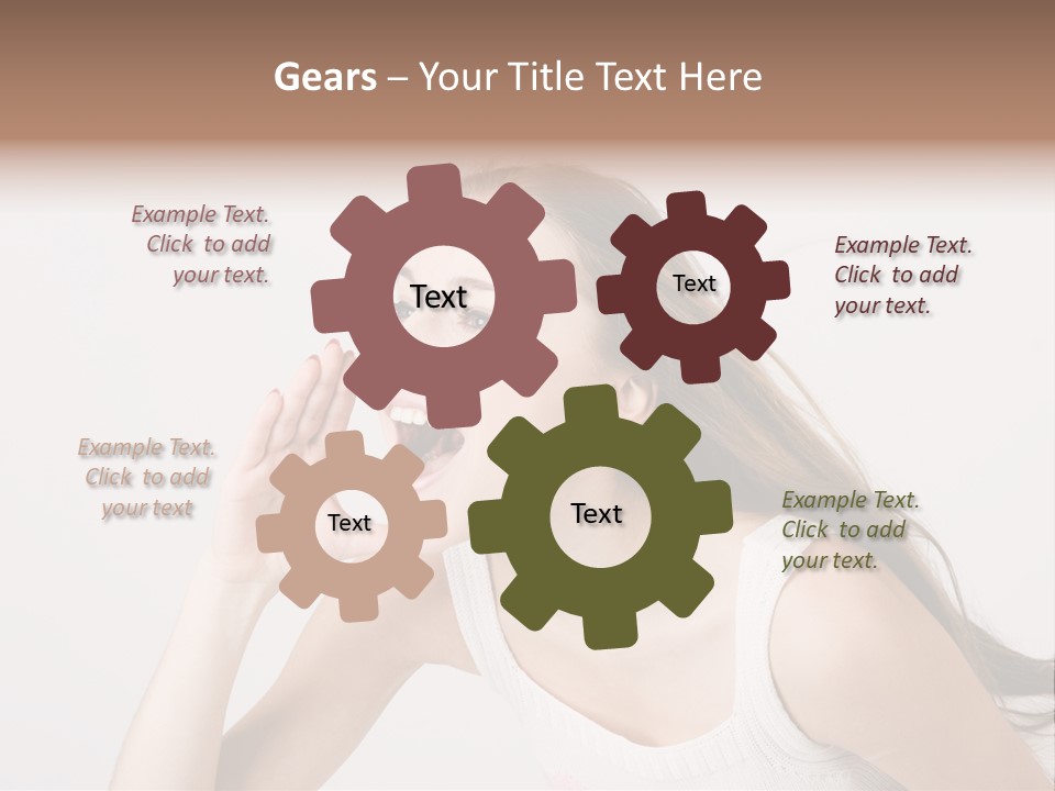 Ecstatic Screaming Hand PowerPoint Template