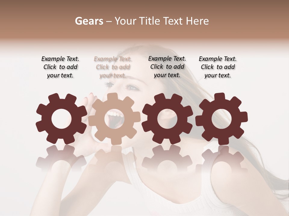 Ecstatic Screaming Hand PowerPoint Template