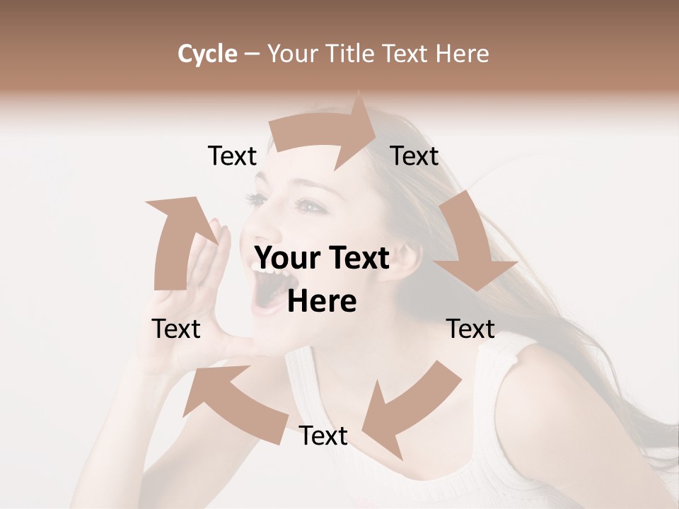 Ecstatic Screaming Hand PowerPoint Template