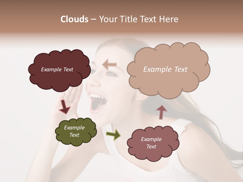Ecstatic Screaming Hand PowerPoint Template