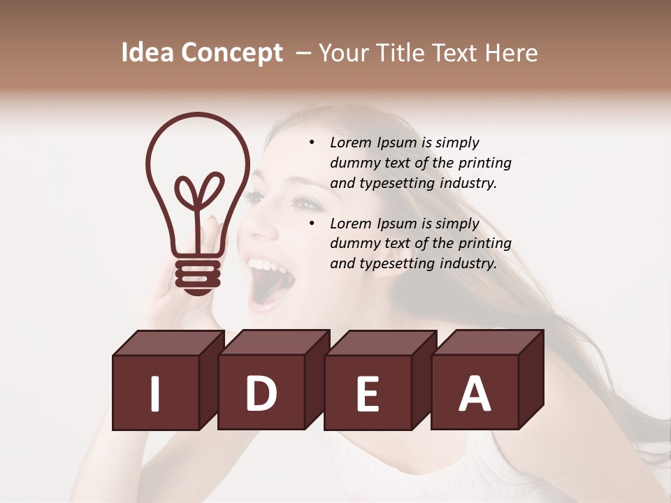 Ecstatic Screaming Hand PowerPoint Template