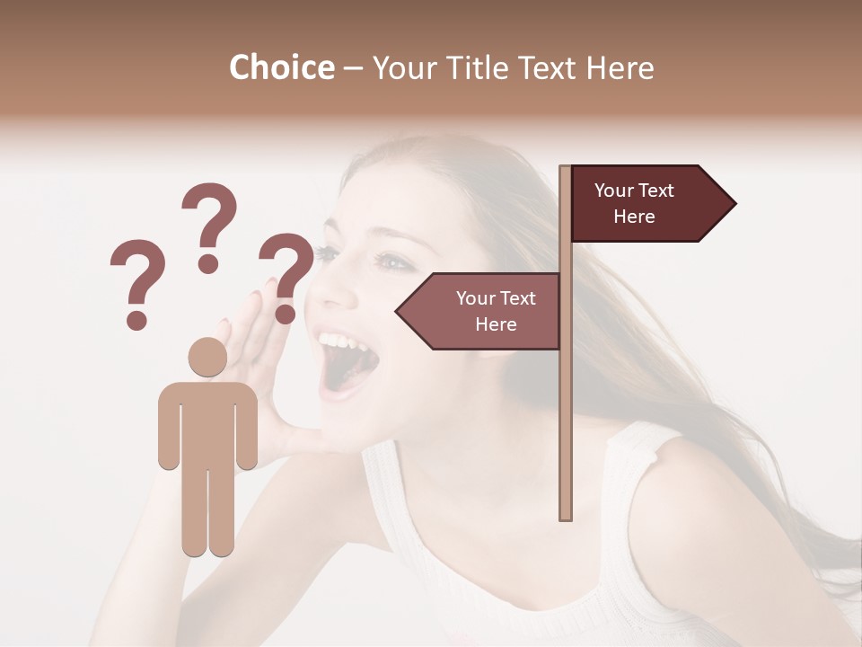 Ecstatic Screaming Hand PowerPoint Template