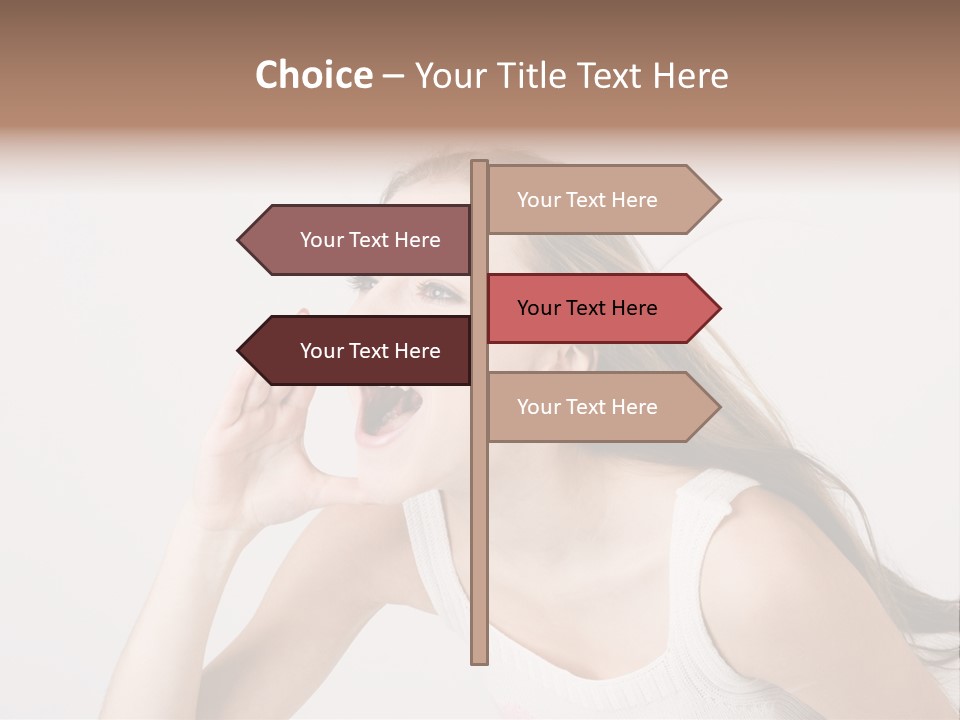 Ecstatic Screaming Hand PowerPoint Template