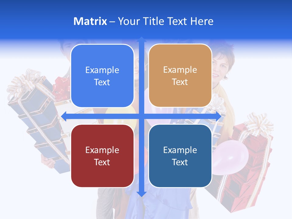 People In Party Hats PowerPoint Template