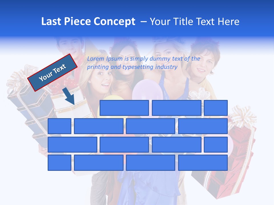 People In Party Hats PowerPoint Template