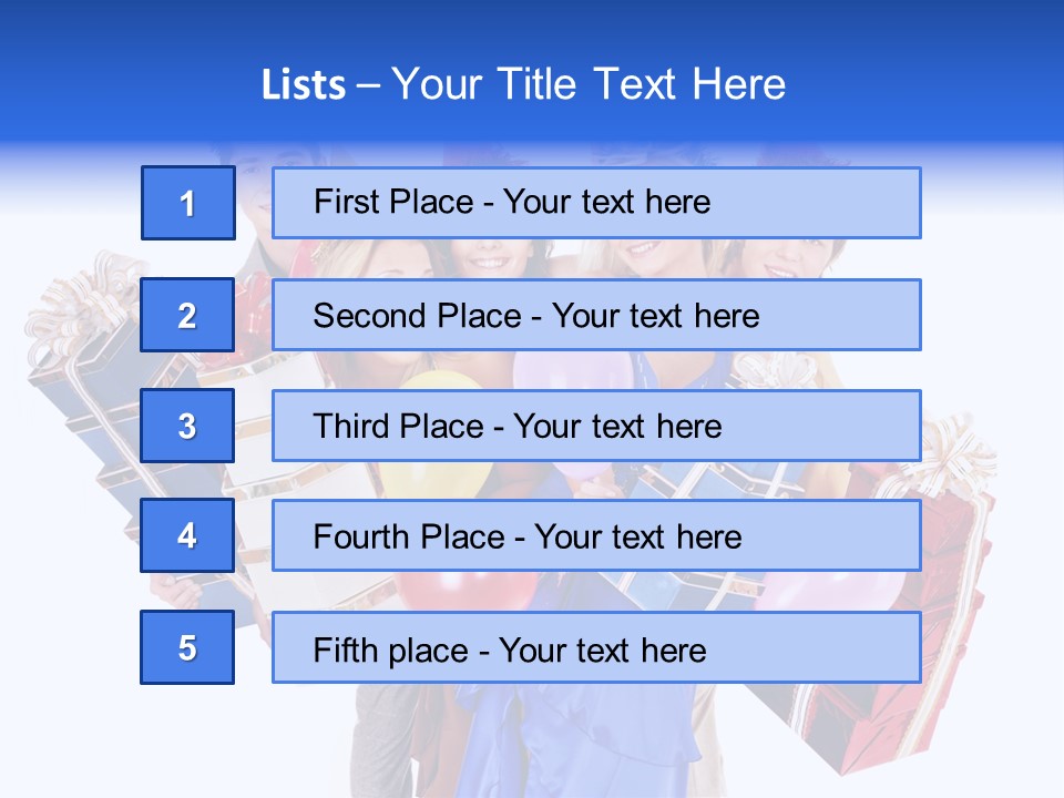 People In Party Hats PowerPoint Template