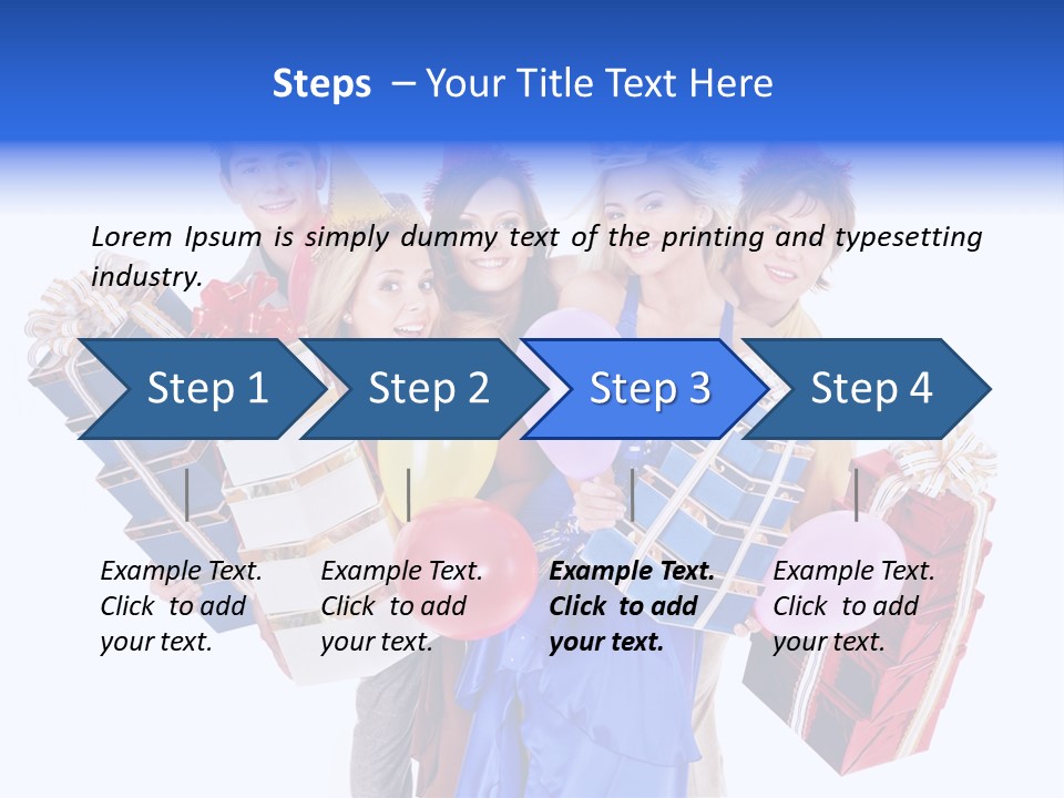 People In Party Hats PowerPoint Template