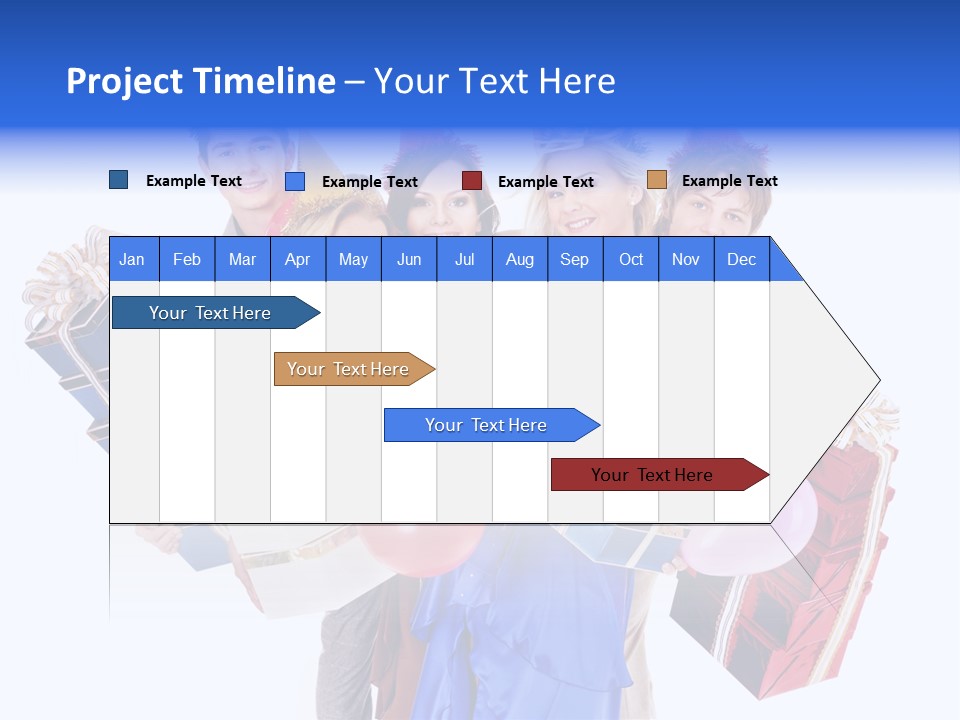 People In Party Hats PowerPoint Template