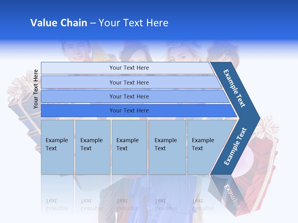 People In Party Hats PowerPoint Template