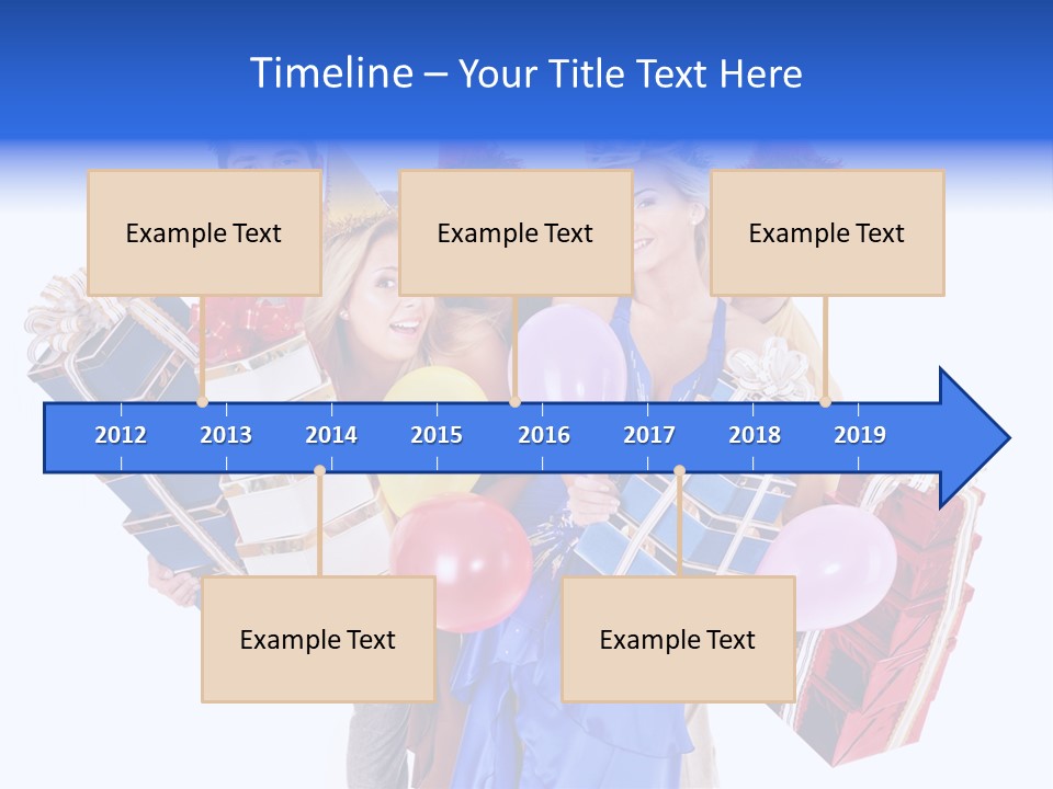 People In Party Hats PowerPoint Template