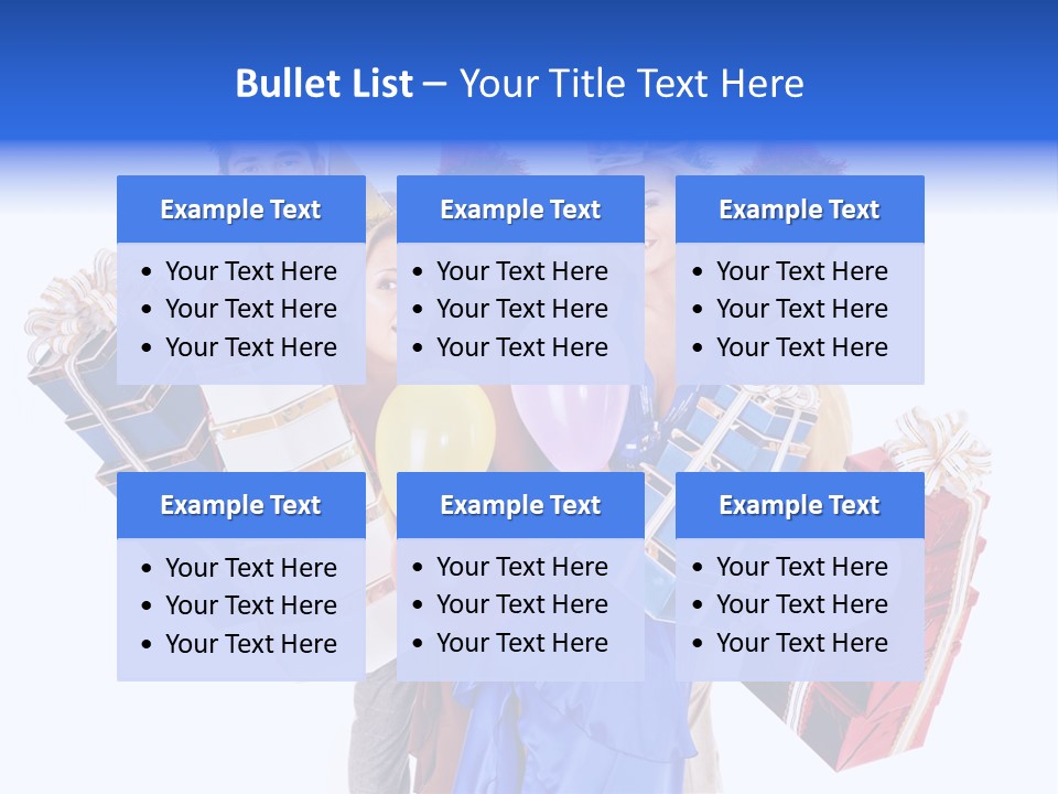 People In Party Hats PowerPoint Template