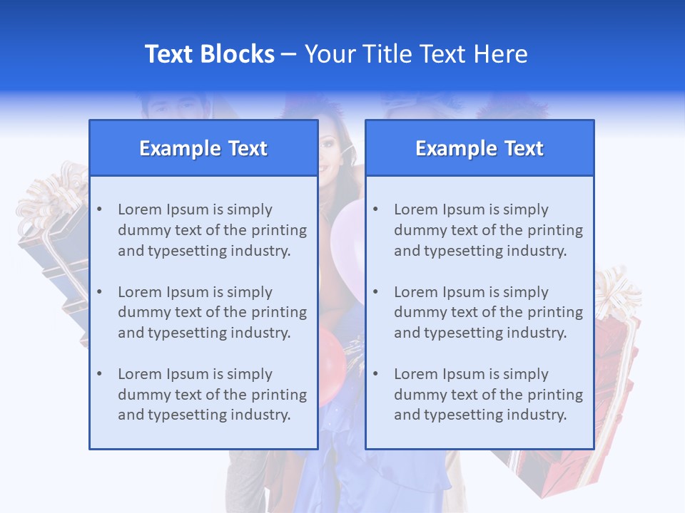 People In Party Hats PowerPoint Template