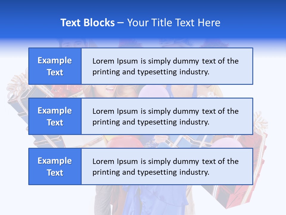 People In Party Hats PowerPoint Template