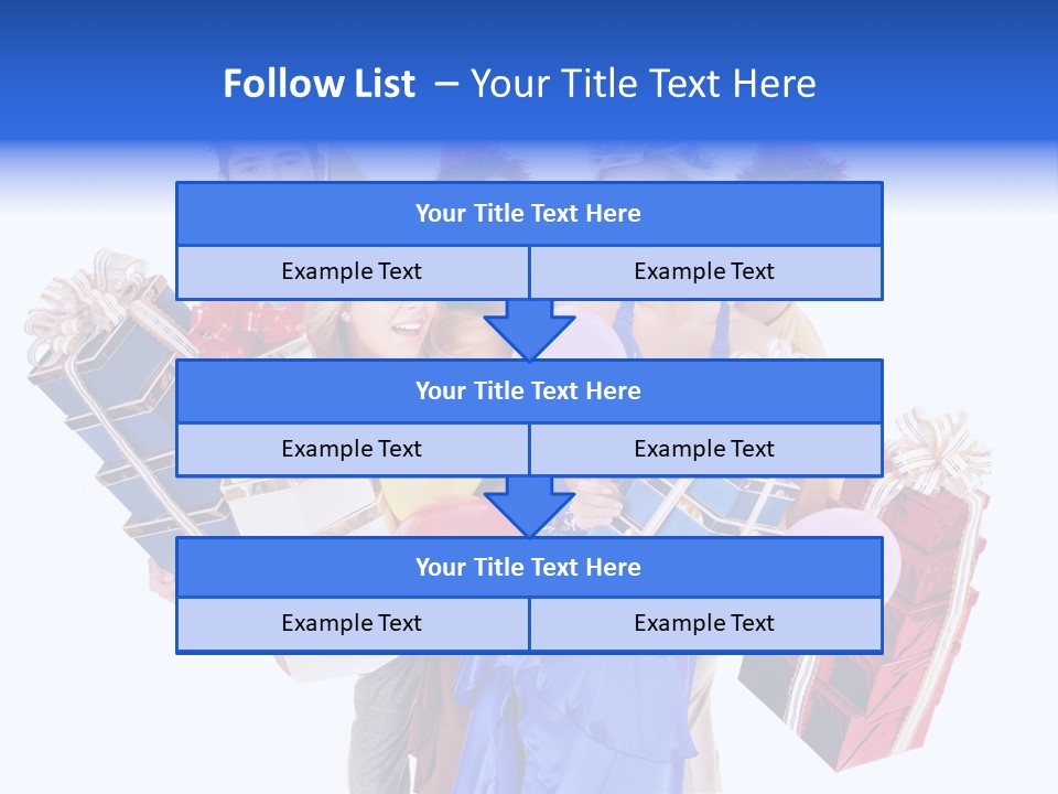 People In Party Hats PowerPoint Template