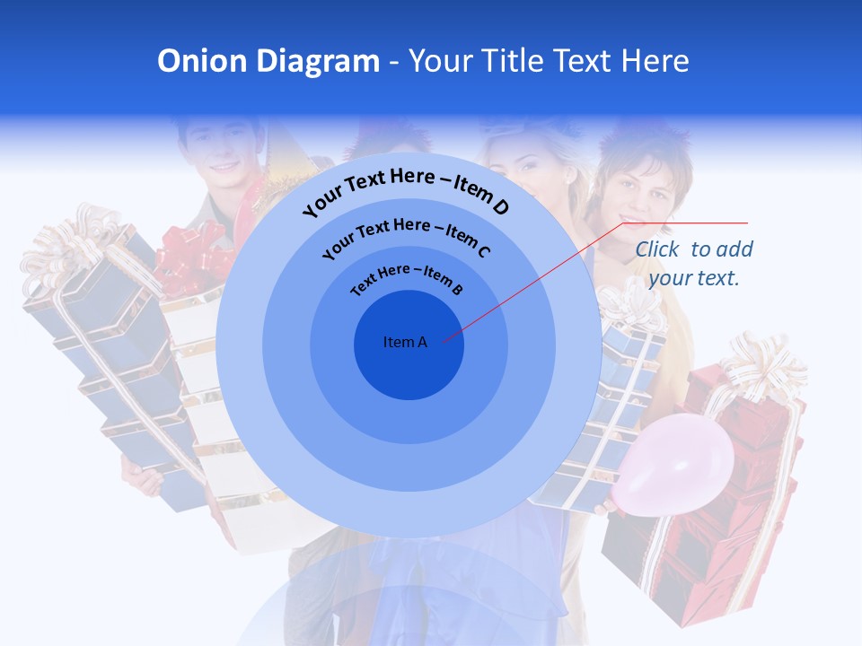 People In Party Hats PowerPoint Template