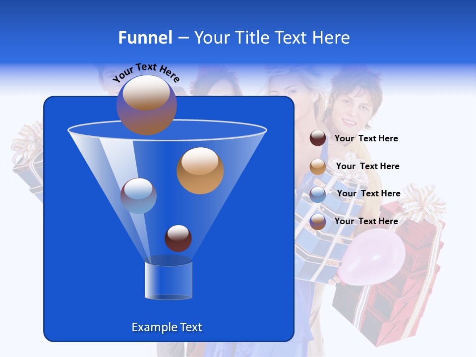 People In Party Hats PowerPoint Template