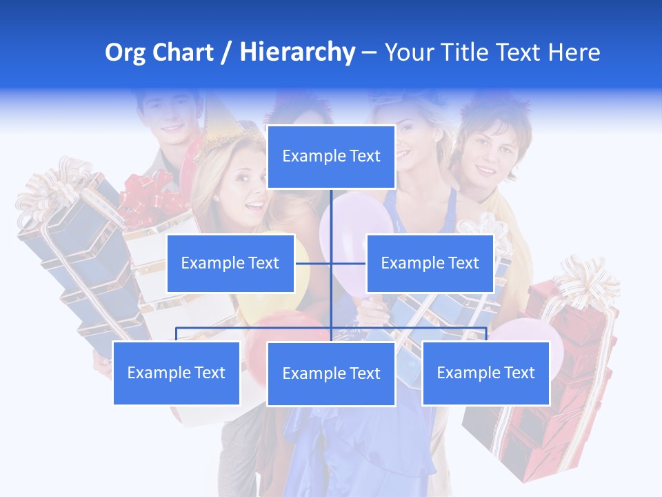 People In Party Hats PowerPoint Template