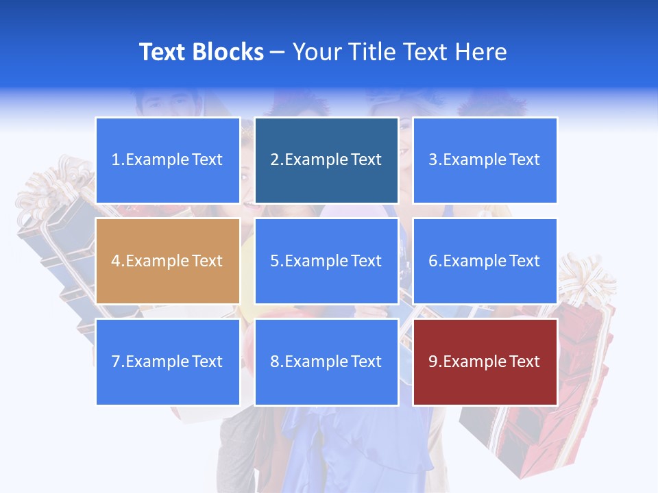 People In Party Hats PowerPoint Template