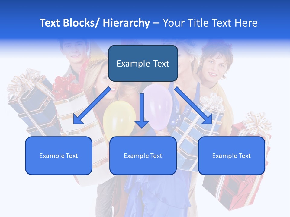 People In Party Hats PowerPoint Template