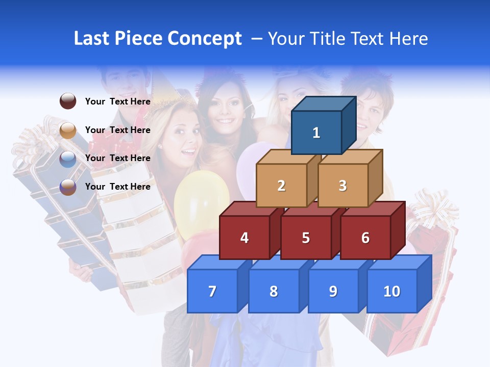 People In Party Hats PowerPoint Template