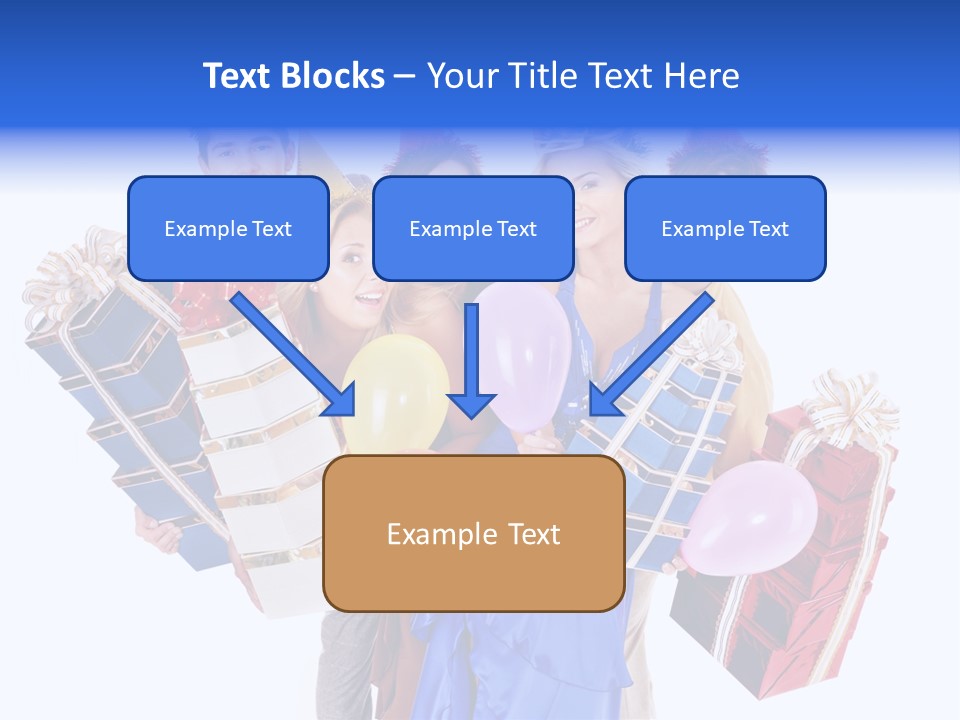 People In Party Hats PowerPoint Template