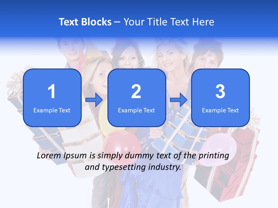 People In Party Hats PowerPoint Template