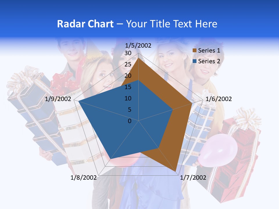 People In Party Hats PowerPoint Template