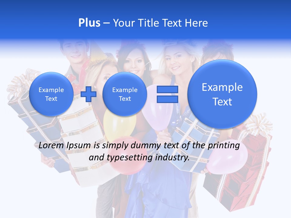 People In Party Hats PowerPoint Template