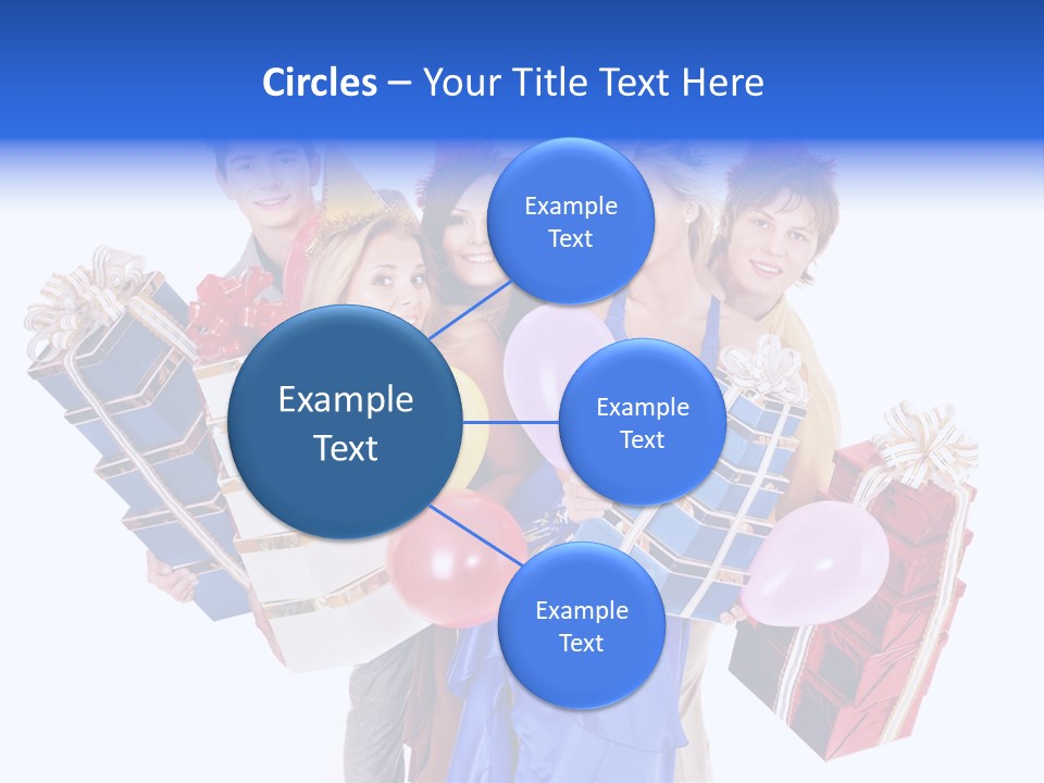 People In Party Hats PowerPoint Template