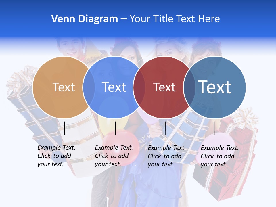 People In Party Hats PowerPoint Template