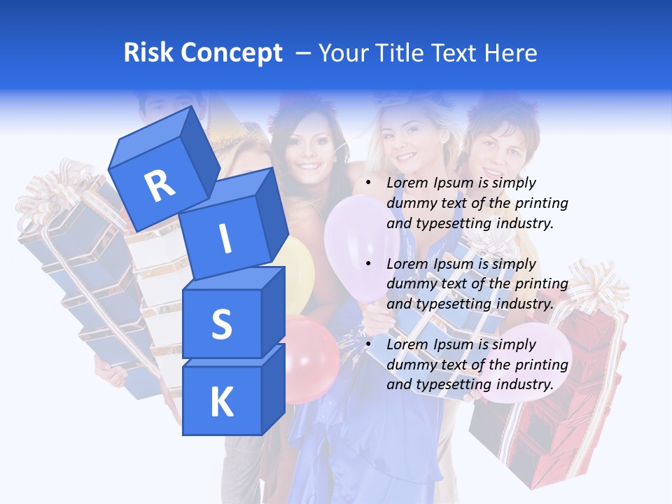 People In Party Hats PowerPoint Template