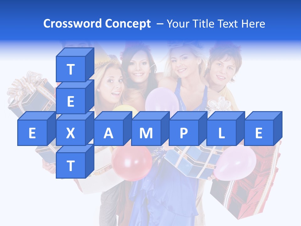 People In Party Hats PowerPoint Template