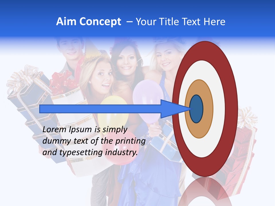 People In Party Hats PowerPoint Template