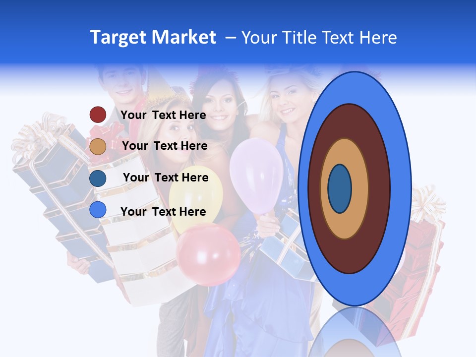 People In Party Hats PowerPoint Template