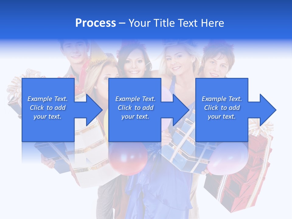 People In Party Hats PowerPoint Template