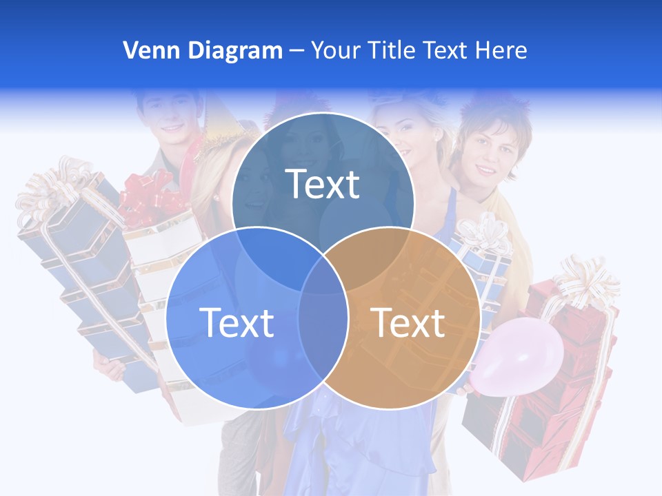 People In Party Hats PowerPoint Template