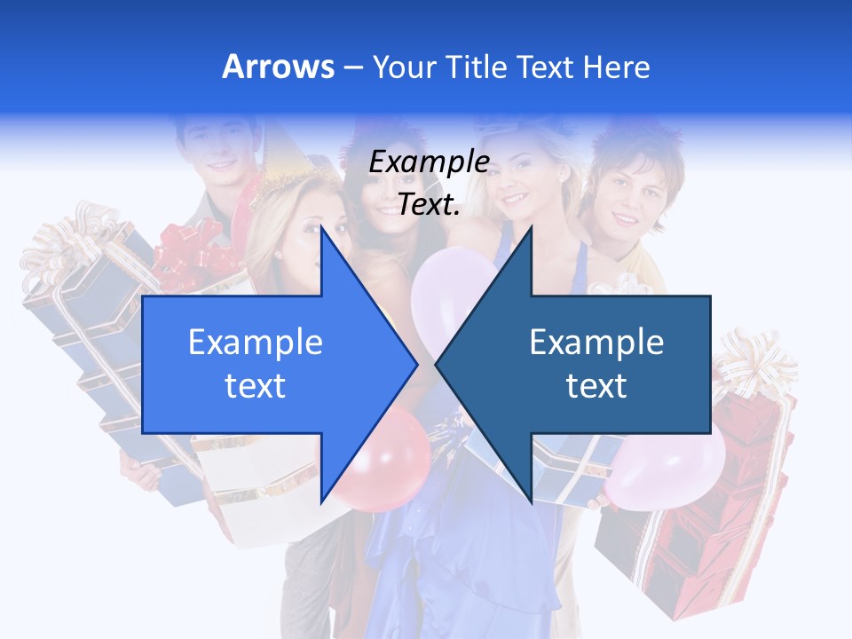 People In Party Hats PowerPoint Template