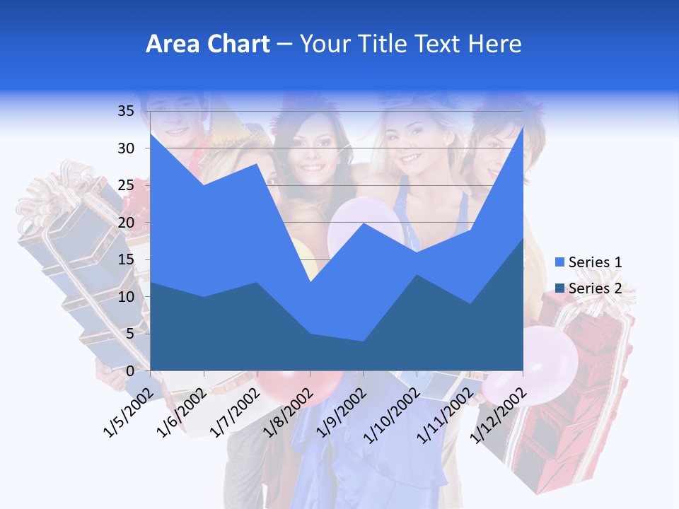 People In Party Hats PowerPoint Template