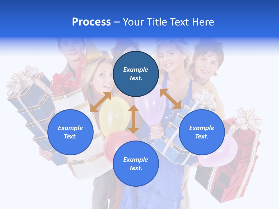 People In Party Hats PowerPoint Template