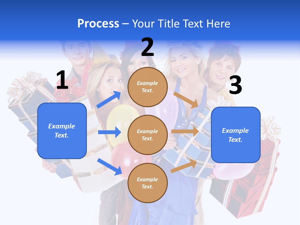 People In Party Hats PowerPoint Template