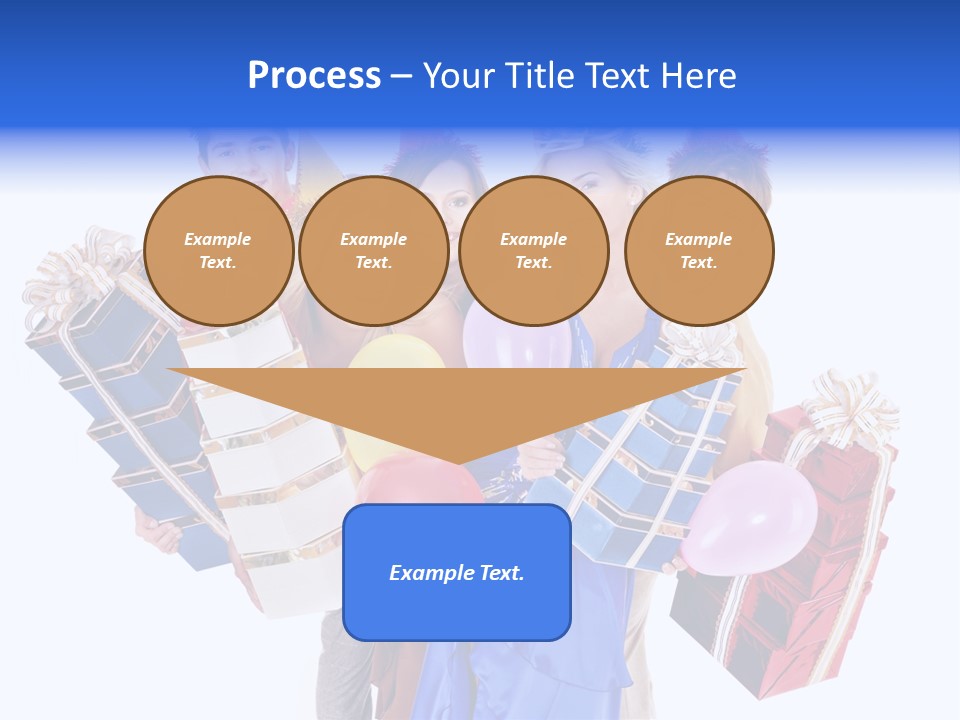 People In Party Hats PowerPoint Template