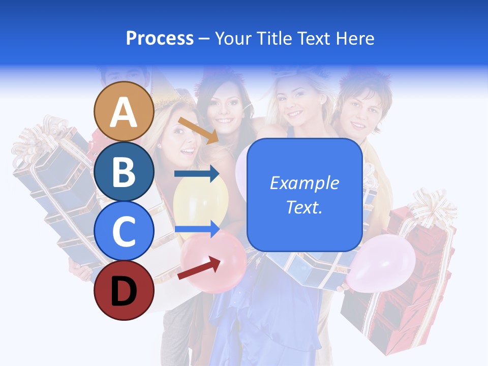 People In Party Hats PowerPoint Template