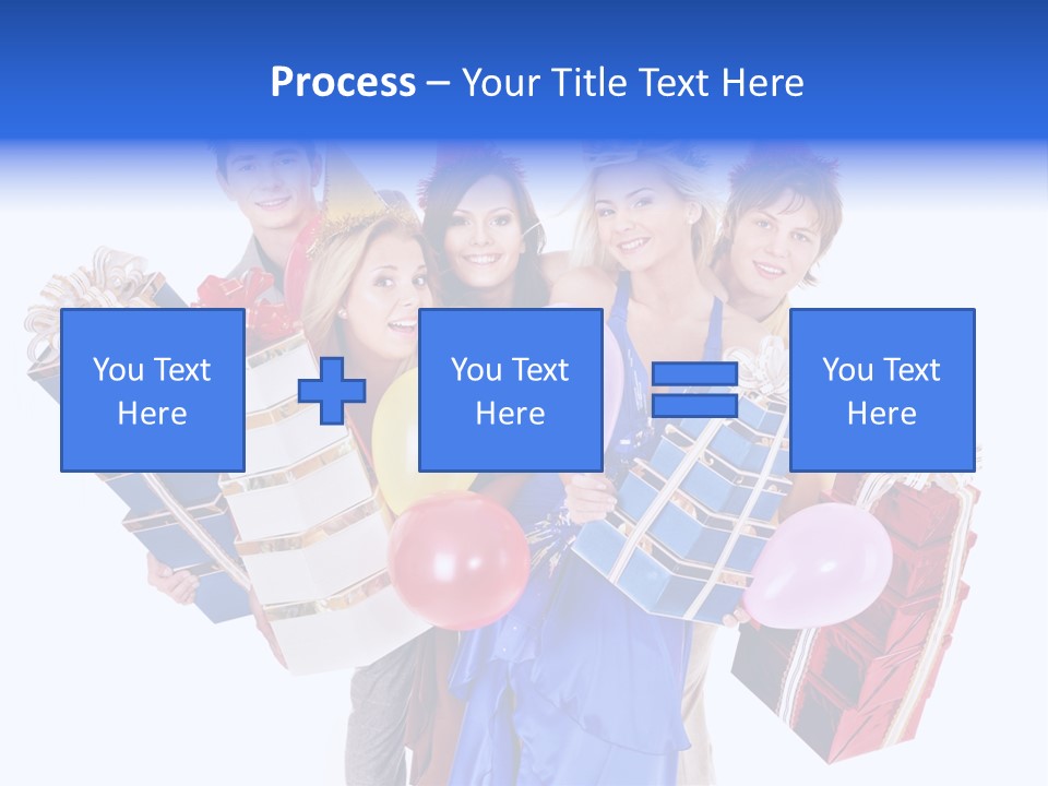 People In Party Hats PowerPoint Template