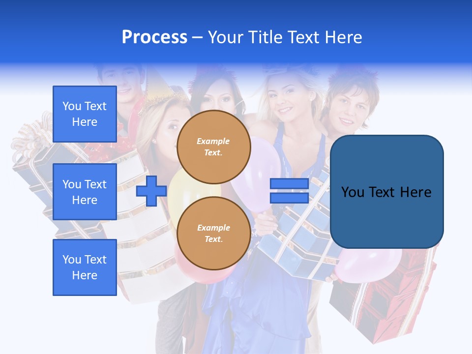 People In Party Hats PowerPoint Template