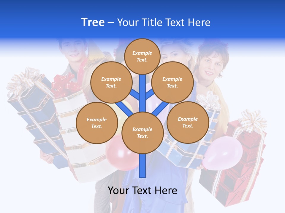 People In Party Hats PowerPoint Template