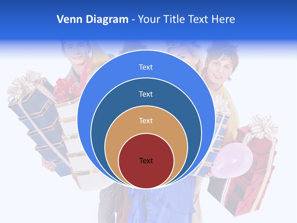 People In Party Hats PowerPoint Template