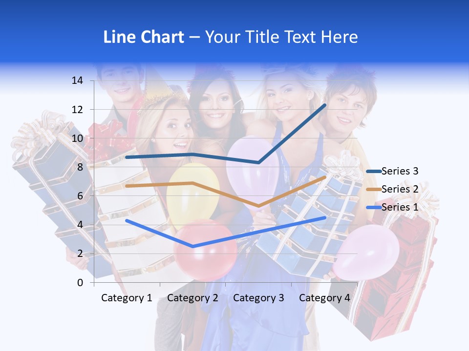 People In Party Hats PowerPoint Template